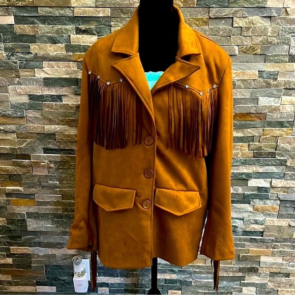 New Forever 21 Suede Fringe Jacket - Picture 3 of 6